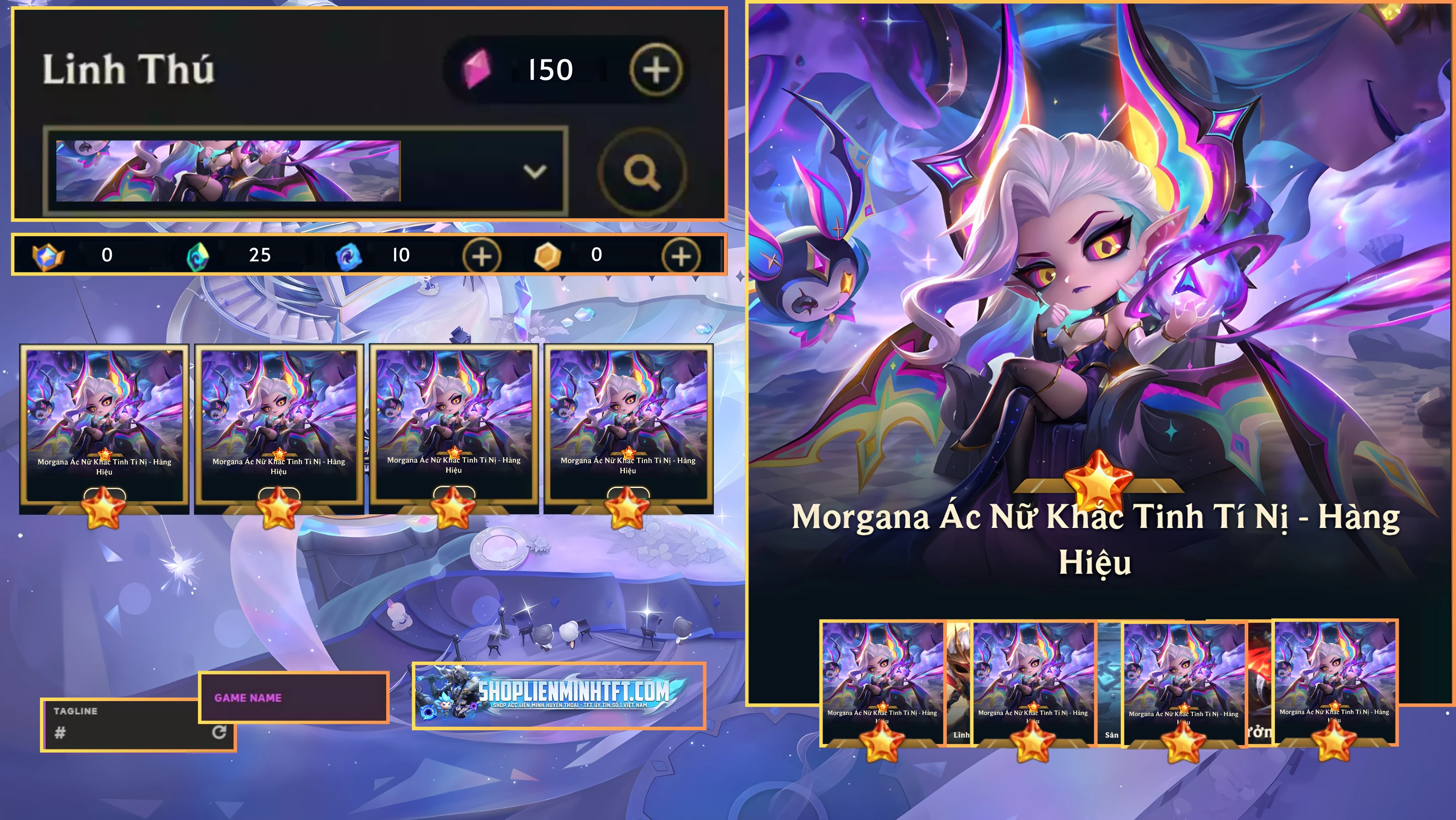 MORGANA ÁC NỮ KHẮC TINH TÍ NỊ HÀNG HIỆU CLONE